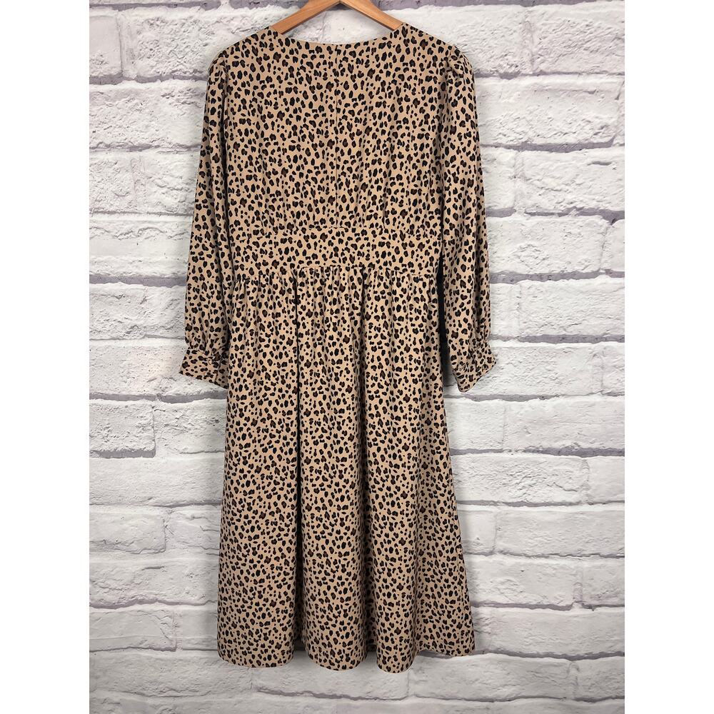 J.Crew Womens S Dark Academia Office Siren Preppy Button Front A-Line Midi Dress - Picture 4 of 13